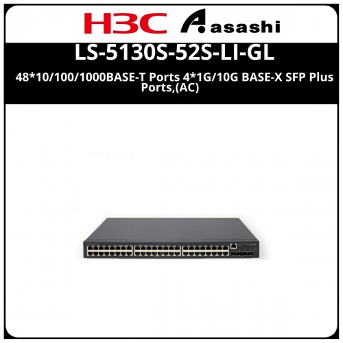 H3C LS-5130S-52S-LI-GL 48*10/100/1000BASE-T Ports 4*1G/10G BASE-X SFP Plus Ports,(AC) (low in stock) Replacement model: 5120V3-52S-LI