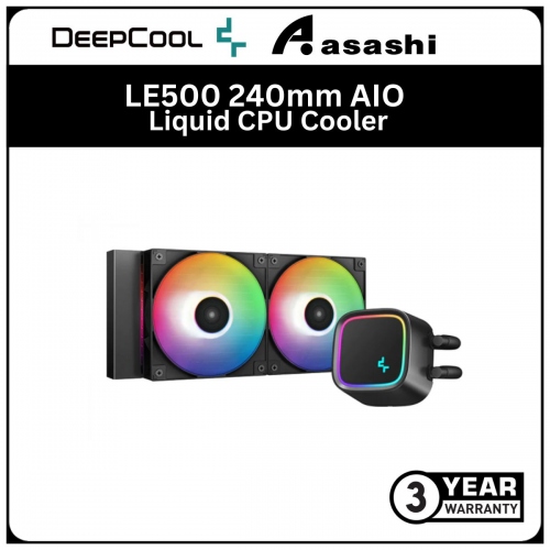 Deepcool LE500 240mm AIO Liquid CPU Cooler - 3 Yrs Warranty