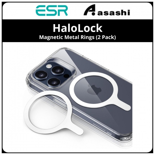 ESR Halo Lock (White) Magnetic Metal Rings (2 Pack)