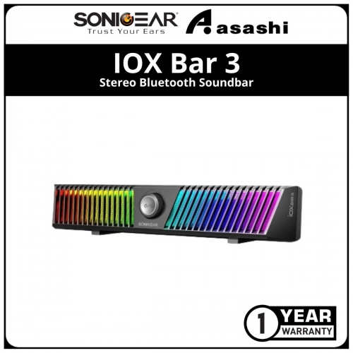 Sonic Gear IOX Bar 3 10W Stereo Bluetooth Soundbar - Black
