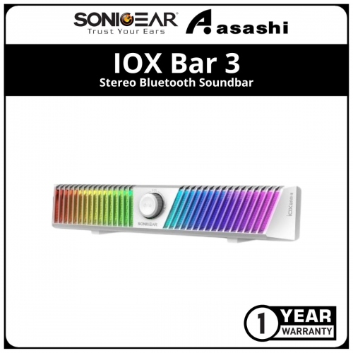 Sonic Gear IOX Bar 3 10W Stereo Bluetooth Soundbar - White