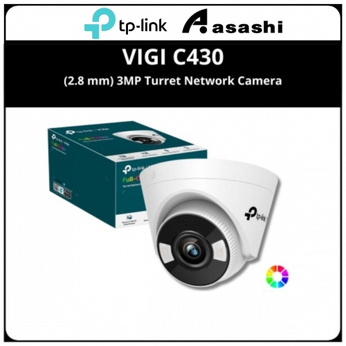 TP-Link VIGI C430 (2.8 mm) 3MP Full-Color Turret Network Camera