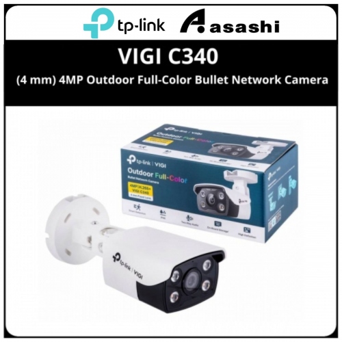 Tp-Link VIGI C340 (4 mm) 4MP Outdoor Full-Color Bullet Network Camera