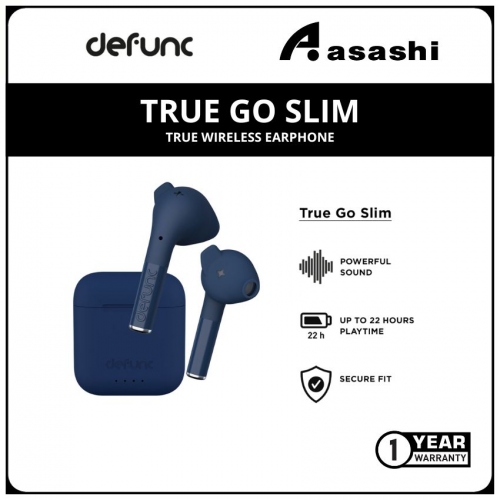 Defunc TRUE GO SLIM True Wireless Earphone - Blue (1 yrs Limited Hardware Warranty)