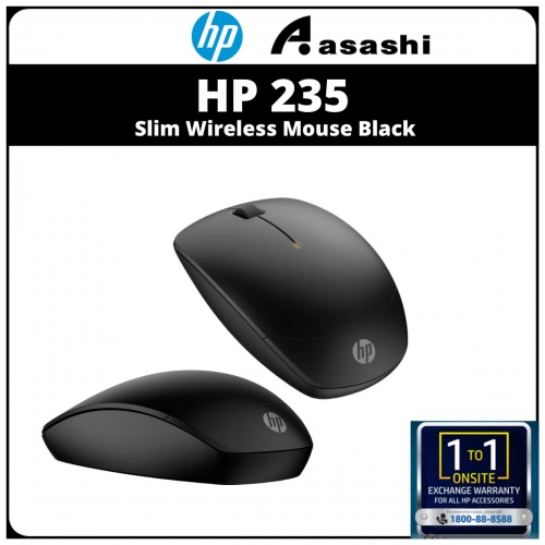 HP 235 Slim Wireless Mouse Black (4E407AA)