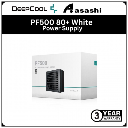 Deepcool PF500 80+ White, Power Supply - 3 Yrs Warranty