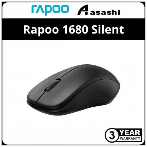 Rapoo 1680 (Black) Wireless Mouse - 3Y