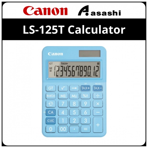 CANON 12 Digit Desktop Calculator LS-125T PASTEL BL