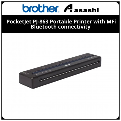 Brother PocketJet PJ-863 Portable Printer with MFi Bluetooth connectivity