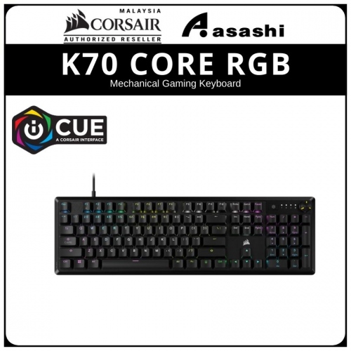 CORSAIR K70 CORE RGB Mechanical Gaming Keyboard - Black