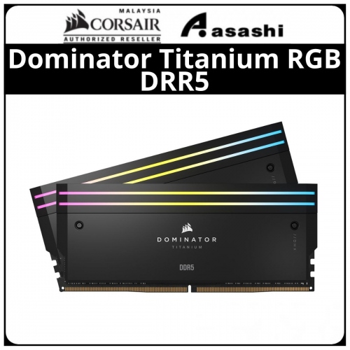 Corsair Dominator Titanium RGB Black DDR5 32GB(2x16GB) 6000MHz C30 XMP Support Performance PC Ram - CMP32GX5M2B6000C30