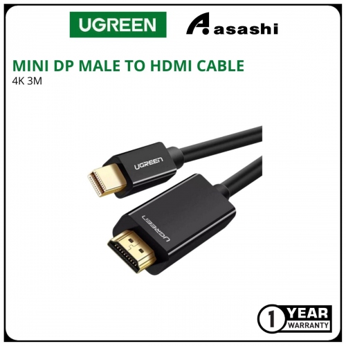 UGREEN MINI DP MALE TO HDMI CABLE 4K 3M