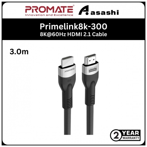 Promate PrimeLink8K-300 Certified Ultra-High-Speed 8K@60Hz HDMI™ 2.1 Cable - 3m