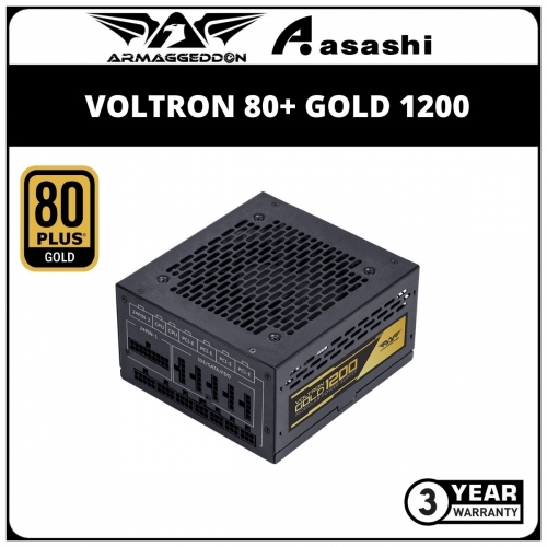 Armaggeddon Voltron 80+ Gold 1200 1200W, Flat Cable, Non-Modular Power Supply (3 Years Warranty)