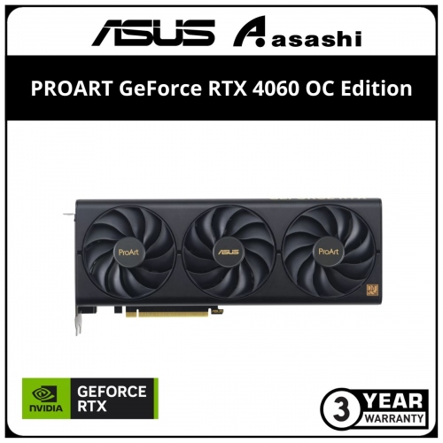 ASUS PROART GeForce RTX 4060 OC Edition 8GB GDDR6 Graphic Card (PROART-RTX4060-O8G)