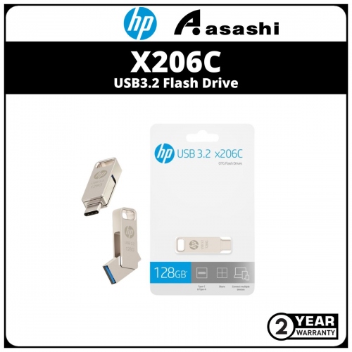 HP X206C 128GB USB3.2 OTG Flash Drive