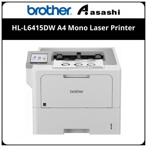Brother HL-L6415DW A4 Mono Laser Printer (Print Up to 52ppm,Netwrok,Wireless,Duplex,3 yrs Warranty)