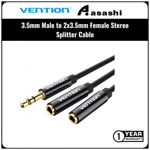 VENTION 3.5mm Male to 2*3.5mm Female Stereo Splitter Cable - 0.3M