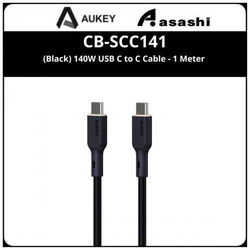 Aukey CB-SCC141 (Black) 140W USB C to C Cable - 1 Meter