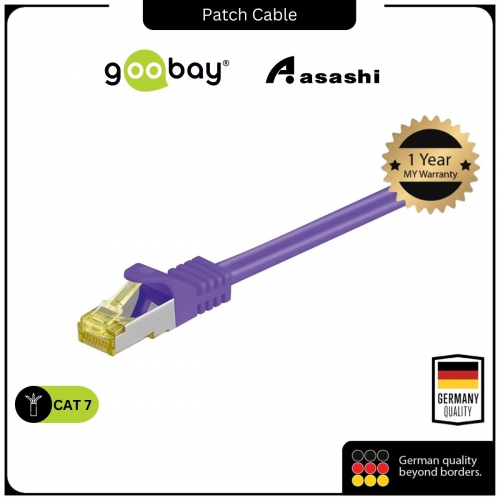GOOBAY CAT 7 S/FTP PIMF RJ45 LSZH Patch Cable - Purple 5M 91627