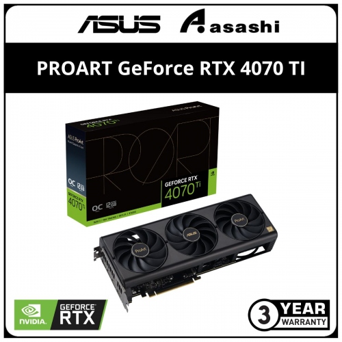 ASUS PROART GeForce RTX 4070 TI OC 12GB GDDR6 Graphic Card (PROART-RTX4070TI-O12G)
