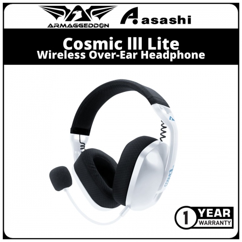 Armaggeddon Cosmic lll Lite (White) Wireless Over-Ear Headphone