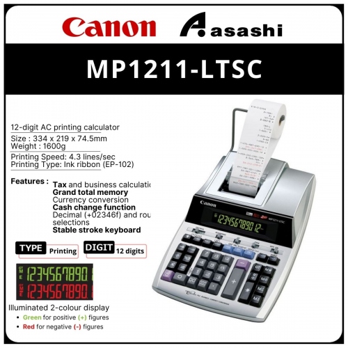 CANON MP1211-LTSC PRINTING CALCULATOR