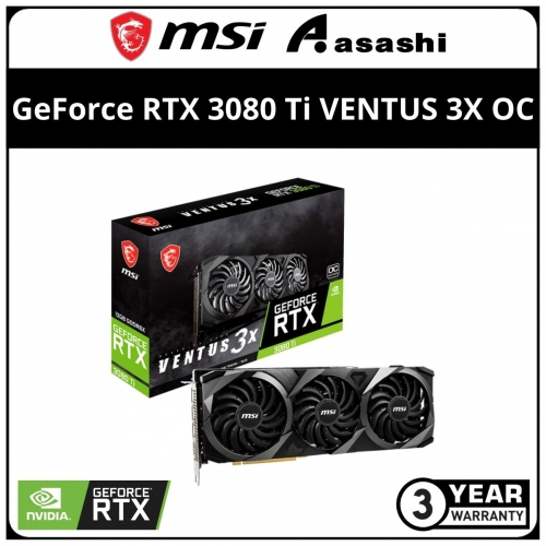 MSI GeForce RTX 3080 Ti VENTUS 3X 12G OC GDDR6x Graphic Card