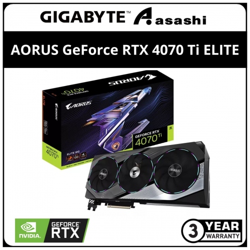 GIGABYTE AORUS GeForce RTX 4070 Ti ELITE 12GB GDDR6X Graphic Card (GV-N407AORUS E-12GD)