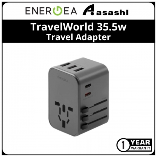 Energea TravelWorld 35.5w Travel Adapter (1 yrs Limited Hardware Warranty)