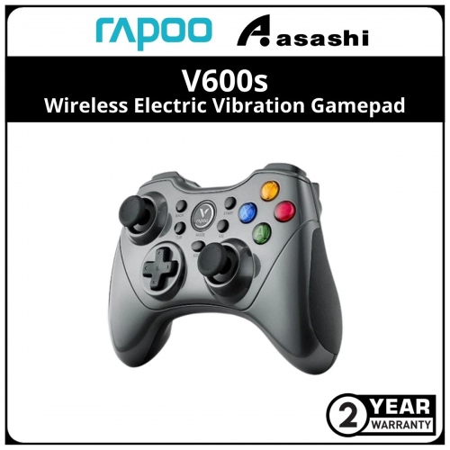 Rapoo V600s (Space Grey) Wireless Electric Vibration Gamepad - 2Y