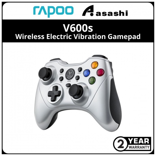 Rapoo V600s (Silver) Wireless Electric Vibration Gamepad - 2Y