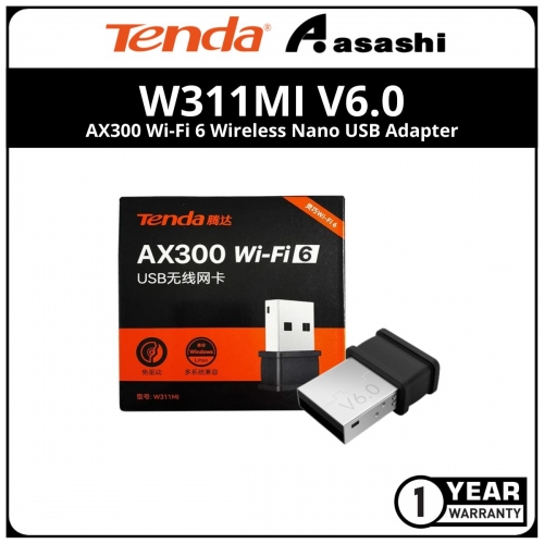 Tenda W311MI V6.0 AX300 Wi-Fi 6 Wireless Nano USB Adapter