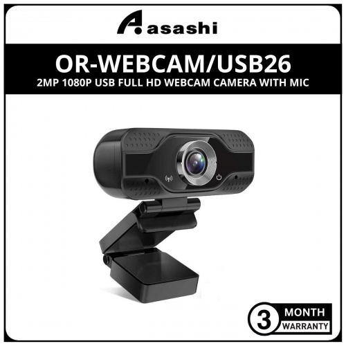 2MP 1080P USB FULL HD WEBCAM CAMERA FOR PC DESKTOP LAPTOP (1920x1080) WITH MICROPHONE (3mths warranty)