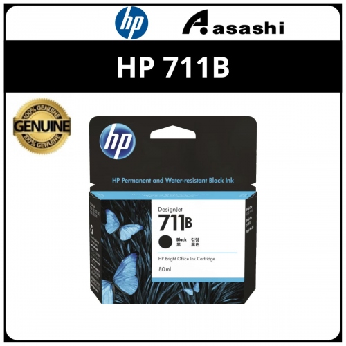 HP 711B 80-ml Black Ink Cartridge (3WX01A)