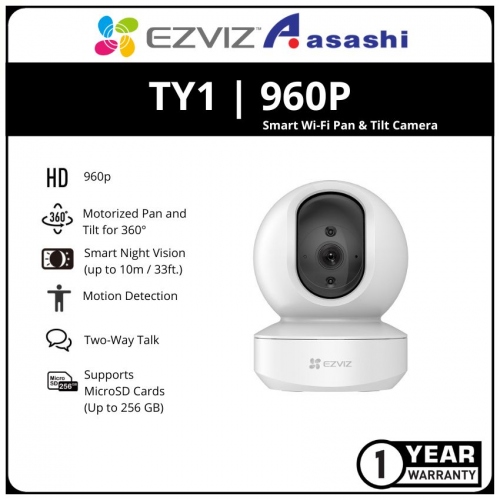 Ezviz TY1 960P Smart Wi-Fi Pan & Tilt Camera