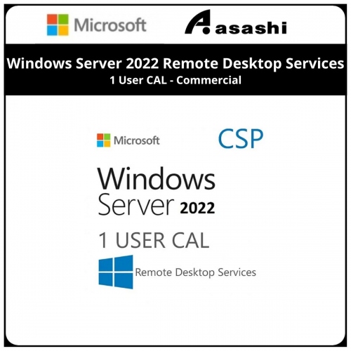 Microsoft Windows Server 2022 Remote Desktop Services - 1 User CAL - Commercial