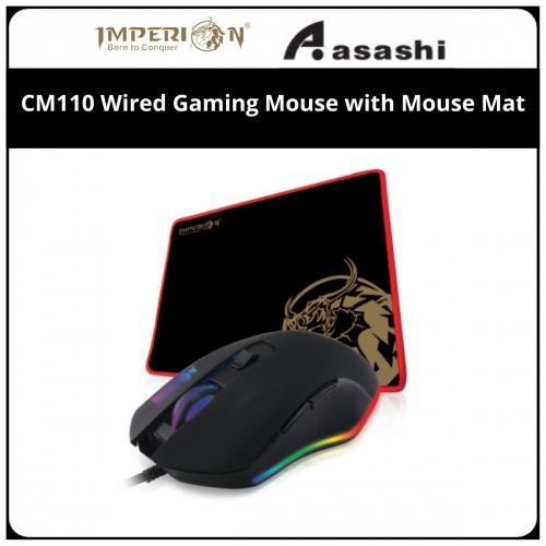 Imperion CM110 Wired Gaming Mouse with Mouse Mat