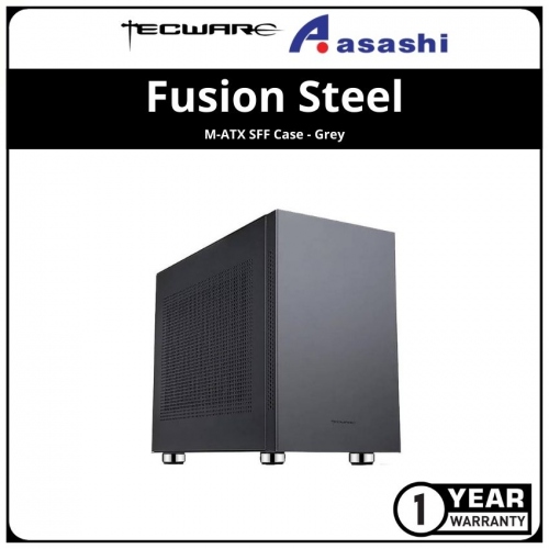 Tecware Fusion Steel M-ATX SFF Case - Grey