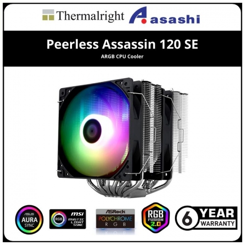 Thermalright Peerless Assassin 120 SE ARGB CPU Cooler - 3 Years Warranty