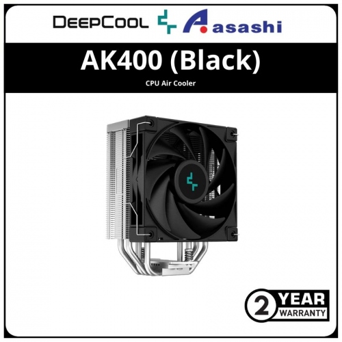 Deepcool AK400 (Black) CPU Air Cooler - 3 Years Warranty (LGA1700/1200/115x/AM4)