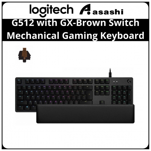 FOC PALM REST - Logitech G512 LIGHTSYNC RGB Mechanical Gaming Keyboard - GX Brown Tactile 920-009354