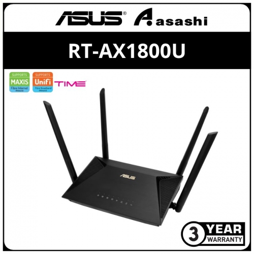 Asus RT-AX1800U AX1800 Dual Band WiFi 6 (802.11ax) Router
