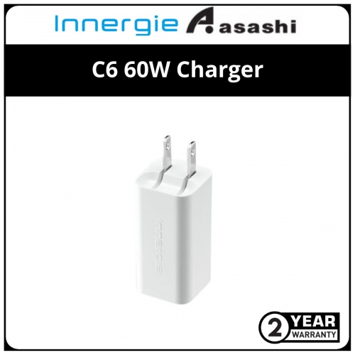 Innergie C6 60W Charger with PD 3.0 USB-C Fast Charger QC 4.0 Power Adapter - UK PLUG