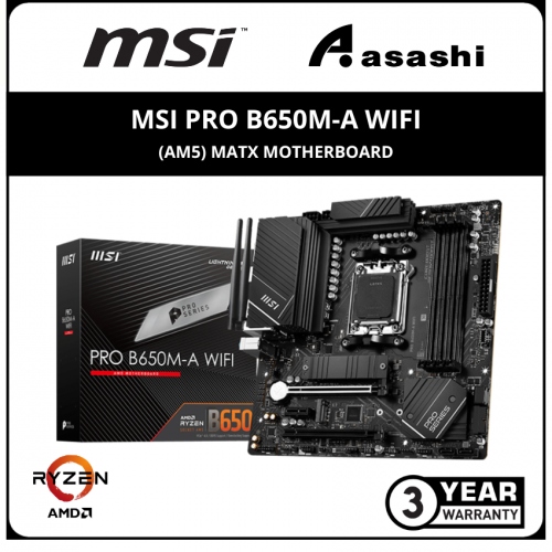 MSI PRO B650M-A WIFI (AM5) MATX Motherboard