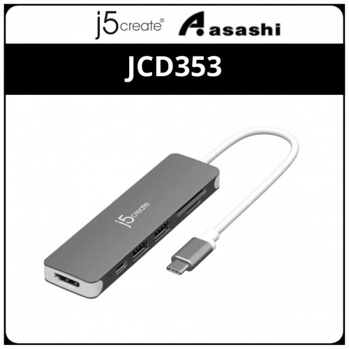 J5Create JCD353 USB Type-C to 4K HDMI Multi-Port Hub