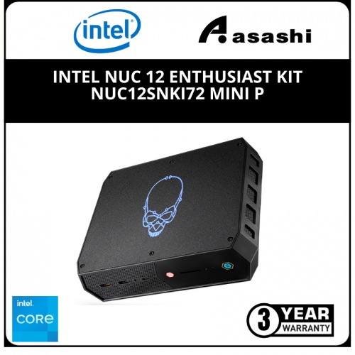 Intel NUC 12 Enthusiast Kit NUC12SNKi72 Mini PC - (i7-12700H,24M, 4.70GHz/ Intel Arc A770M/ 2x DDR4/ 2x M.2 Gen4/ Wi-Fi 6 AX1690/ 2x Thunderbolt4)