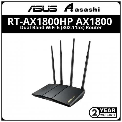 Promo - Asus RT-AX1800HP AX1800 Dual Band WiFi 6 (802.11ax) Router
