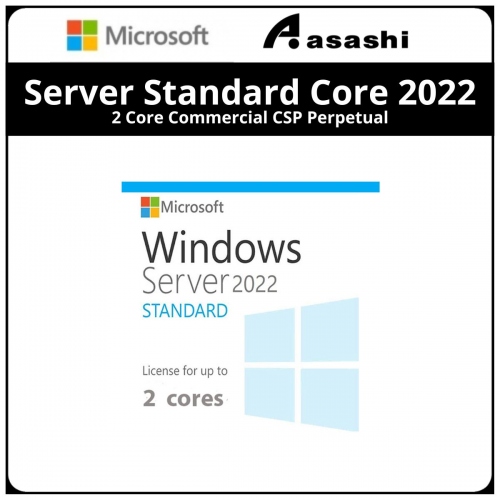 Windows Server Standard Core 2022 - 2 Core Commercial CSP Perpetual