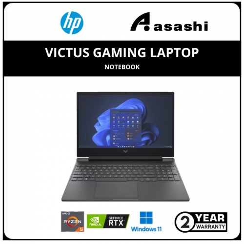 HP Victus Gaming Laptop 15-fb0032AX - 6J9D0PA- (AMD Ryzen 5-5600H/8GBD4(1 Extra Slot)/512GB SSD PCIe/NV RTX3050 4G/No ODD/15.6